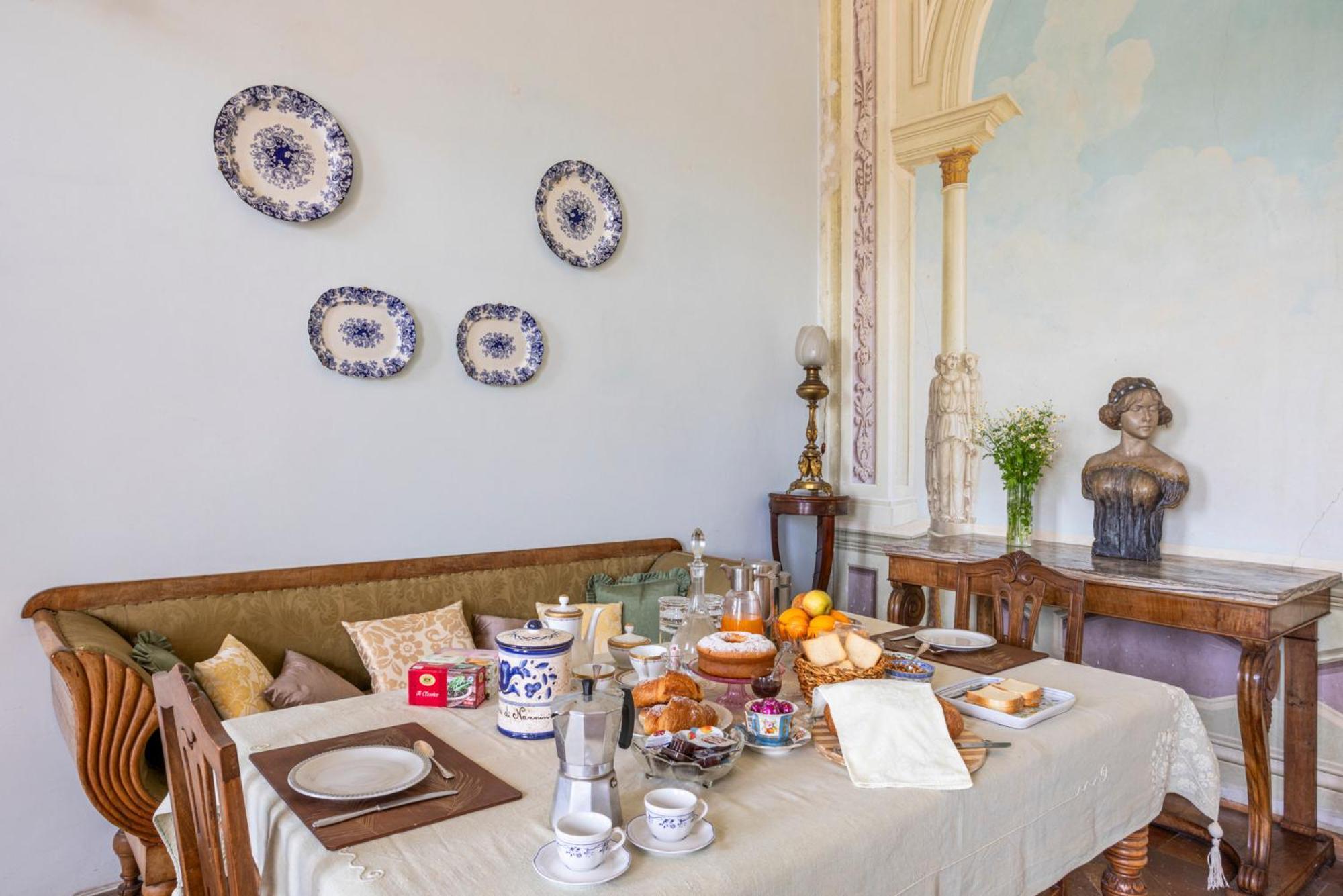B&B In An 1800S Frescoed Villa With Panoramic Solarium And Historic Park - Villa Mastrangelo 库里德尔特伦托 外观 照片
